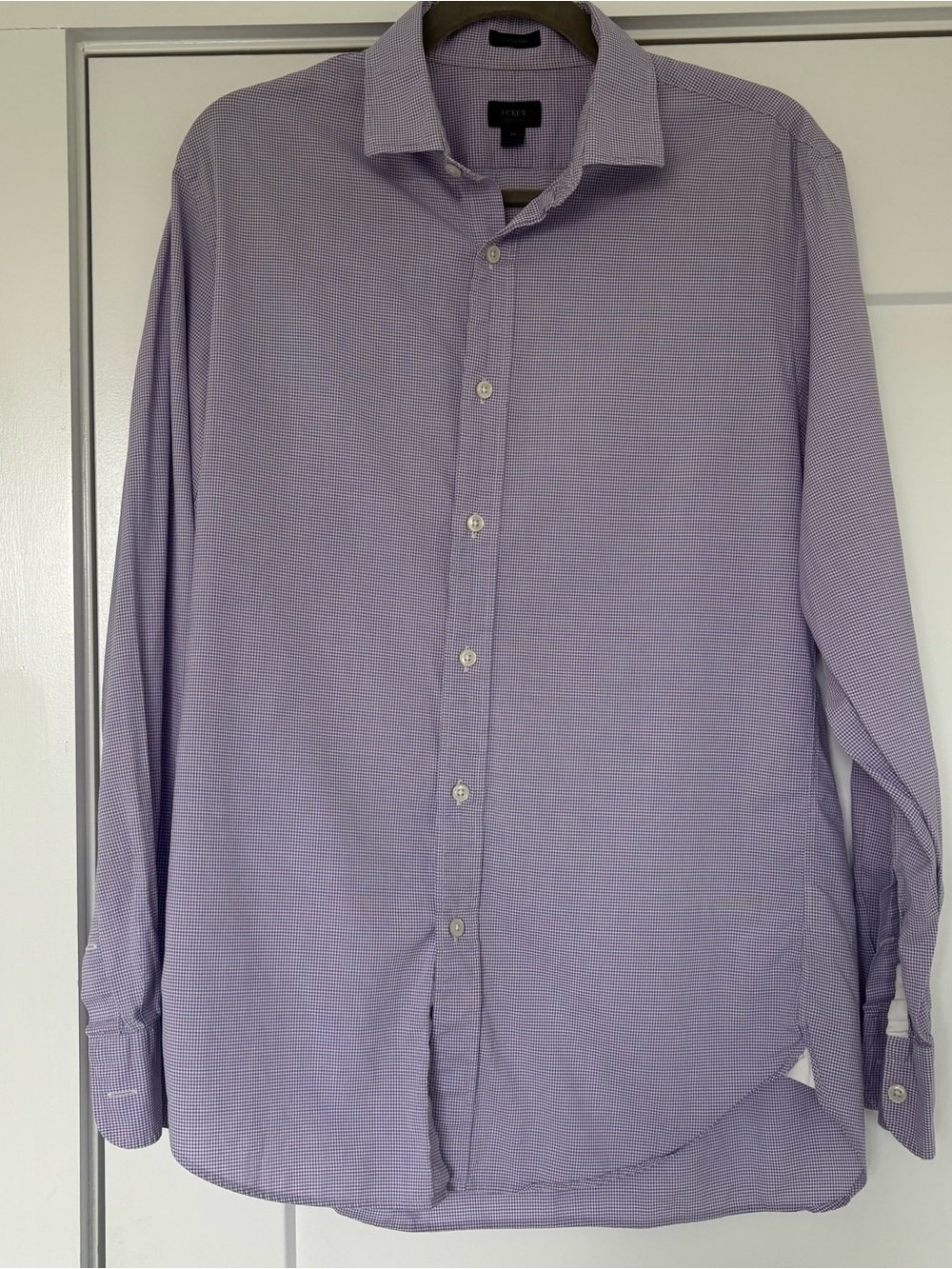 J. Crew Men's Lavender Dress Shirt - Classic Button-Up